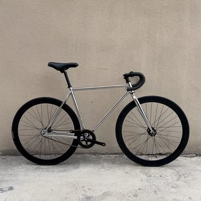 Fixie Bike 700C Steel Frame Single Speed Aluminum Wheels Urban Road Bicycle - image 1 of 4