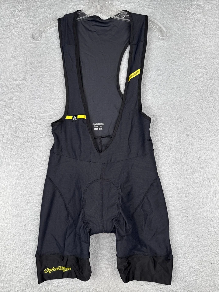 Troy Lee Designs Pantalones cortos con tirantes de ciclismo 32-34 Medium Negro Amarillo Nylon Blend ACE Foto 1 de 4