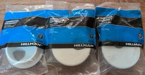 Pack de 3 ojales de escritorio para ordenador Hillman, agujero de 2”, blanco, 427653 - Imagen 1 de 2