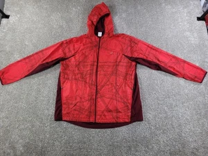 Russell XL 46-48 Mens Jacket Red Full Zip Hooded Polyester Warm Up - Picture 1 of 12