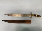 Vintage Philippine Handmade Curved Blade short Sword/bolo Scabbard