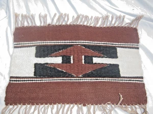 Vintage Flatweave Wall Art, Handmade in BOTSWANA Pure New Wool - Picture 1 of 6