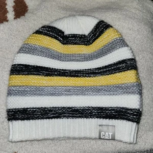 Caterpillar CAT Short Beanie Construction Equipment Skull Cap Logo Tractor Hat - Picture 1 of 11