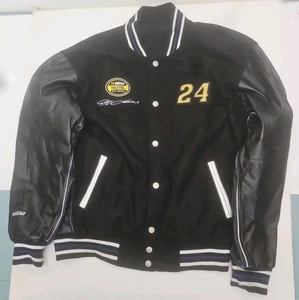Chase Authentics Nascar Jacket Large Jeff Gordon 24 Vintage Mens Black Racing - Picture 1 of 7