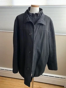 Perri Ellis Portfolio Wool Blend Men's Black Coat  XXL - Picture 1 of 16
