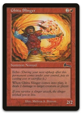 Ghitu Slinger #77 (LP) Urza's Legacy ULG Magic MTG - Image 1 of 2