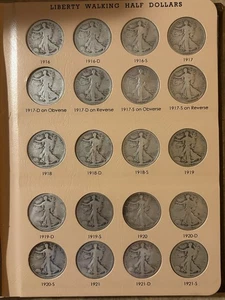 Walking Liberty Half Dollar Set, KEY DATES INCLUDED, 65 Total Coins, COMPLETE! - Picture 1 of 9