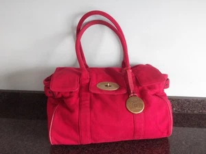 Mulberry Schultertasche Handtasche GAP Collab rot Jersey Stoff Bayswater - Bild 1 von 12