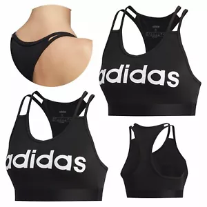 Reggiseno sportivo Adidas donna crossback essenziale schiena incrociata reggiseni da donna top nero - Foto 1 di 17