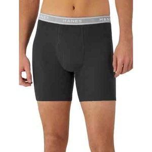 Hanes Men's Black/Grey Boxer Briefs, 3 Pack Size XL - Picture 1 of 6