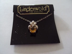 New Vintage Lindenwold Fine Jewelers Topaz Crystal Necklace/Pendant - Bild 1 von 6