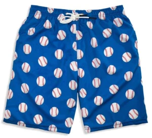 Boys Chalktalk Sports Baseball Swim Trunks Youth XL Blue NEW! - Picture 1 of 7
