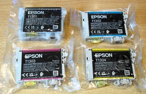 full set GENUINE EPSON T1301 T1302 T1303 T1304 vacuum sealed ink cartridges 2026 - Photo 1/2