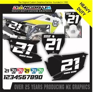 CUSTOM HUSQVARNA TC FC TE FE MOTOCROSS NUMBER BOARDS BACKGROUNDS GRAPHICS - Picture 1 of 1