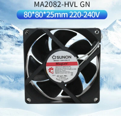 SUNON MA2082-HVL GN 8025 220V-240V 4.6W Cabinet Cooling AC Fan - Image 1 of 4