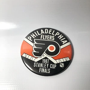 Vintage 1987 Philadelphia Flyers Button Stanley Cup Finals, 3.5 in. - Picture 1 of 3