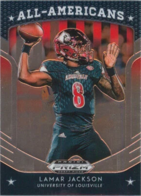 2019 Panini Prizm Draft Picks #59 Lamar Jackson Louisville Cardinals Ravens - Image 1 of 2