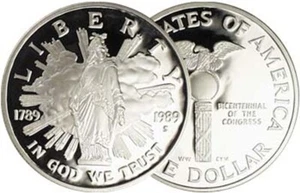 1989 S CONGRESS BICENTENNIAL $1 PROOF Sealed In Government Plastic Holder - Picture 1 of 2