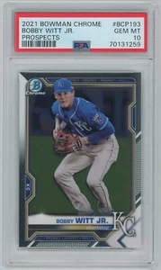 BOBBY WITT JR. (PSA 10) 2021 Bowman Chrome Prospects #BCP193 - Foto 1 di 3