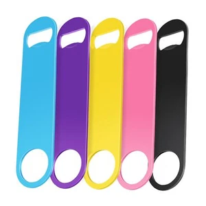 -5 Pack 7 Inches Large Colorful Beer Bottle Openers，Stainless Steel Flat Bott... - Picture 1 of 7