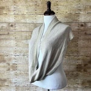 Calvin Klein One Size Womens Knit Shawl Beige - Picture 1 of 5