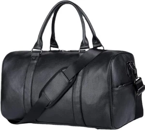 Bolso de viaje de cuero lona para hombre de mano de cuero impermeable para hombres - Imagen 1 de 9