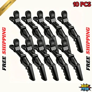10pcs Crocodile Hair Sectioning Clips Non-Slip Strong Grip Hair Styling Clips - Picture 1 of 7