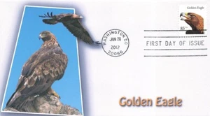 4610 85c - BIRDS OF PREY - GOLDEN EAGLE - Patricia J. Walker cachet #2 OF 2 - Picture 1 of 2