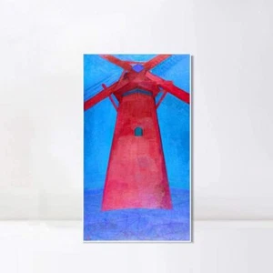 Framed Canvas Series#062 by Piet Cornelies Mondrian Wall Art Living Room 18"x32" - Picture 1 of 5