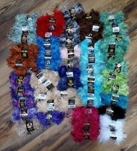 Hilo de piel divertido marca Lion 100 % poliéster variaciones de color hilo de pestañas 40-50 g cada uno - Imagen 1 de 65