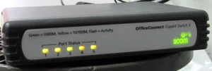 CONMUTADOR GIGABIT 3COM OFFICCONNECT 5, (3C1670500C) 12V 1A - Imagen 1 de 6