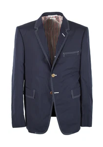 Thom Browne NEW YORK Typewriter Blue Blazer Sport Coat Size 52 / 42 U.S. Jack... - Picture 1 of 7