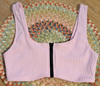 Forever 21 бикини верхний лаванды эластичной маленький S ребристый купальник купальный костюм - Изображение 1 из 4