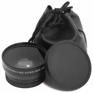 0.45x 52mm Wide Angle Lens+Macro for AF-S DX Nikkor 18-55mm AF-S 55-200mm Nikon - Picture 1 of 12