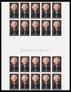 US 6029a Barbara Bush imperf NDC header gutter block 20 MNH 2025 after 6/15 - Picture 1 of 1