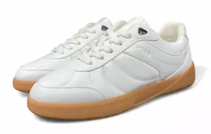HUGO BOSS SNEAKERS WOMEN WHITE LEATHER TEXTILE LOW SIZE 37 US 6 UK 4 AUTHENTIC - Picture 1 of 10