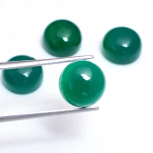 6 MM Natural Green ONYX Round Cabochons,Smooth Polished Gemstone,10 Pieces - Picture 1 of 6