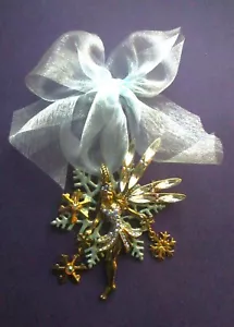 CHRISTMAS FROST FAIRY BROOCH - PENDANT BY KIRK'S FOLLY - Picture 1 of 10