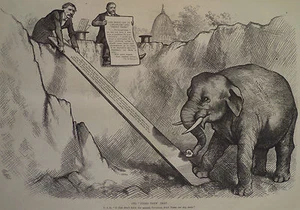 President Grant Caesarism Third Term Trap 1875 Harper's Weekly - Picture 1 of 2