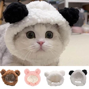 Cat Puppy Small Dog Headwear Funny Hat Animal Bear Costume Hat for Cat Kitten - Picture 1 of 16