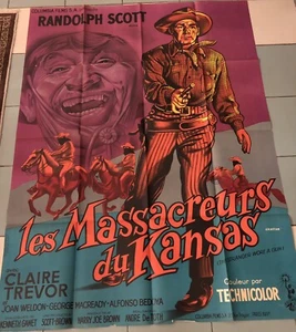 WESTERN AFFICHICHISTE RUSSE ARNSTAM LES MASSACREURS DU KANSAS 1953 DE TOTH - Picture 1 of 7