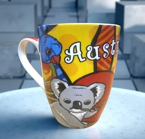 Australian Wildlife Ceramic Mug With Colorful Design & I Love AUS Text - Picture 1 of 5