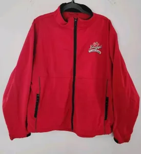 Vintage Clique Leinenkugels Beer Jacket Men's XL Red Full Zip Brewery - Picture 1 of 4
