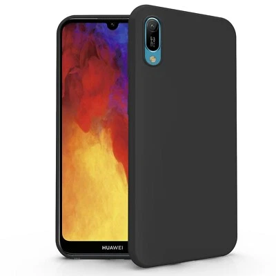 Cover Custodia Silicone Morbido Tpu Slim Soft per Huawei Y6 2019 Nero - Immagine 1 di 4