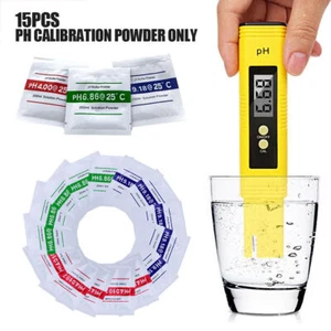15/30PCS PH Meter Buffer Solution Powder Calibration Water Testing Swimming Pool - Picture 1 of 11