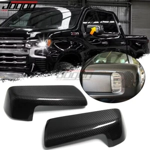 For Chevy Silverado 1500 RST ZR2 LT LTZ 19-24 Carbon Side Mirror Covers RearView - Imagen 1 de 13