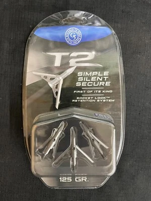G5 Archery T2 2 Blade 125 Grain Expandable Broadhead 3 Pack BRAND NEW - Image 1 of 4
