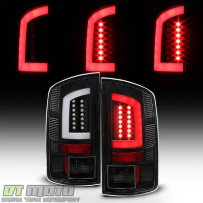 Lanternas traseiras pretas 2002-2006 Dodge Ram 1500 03-06 Ram 2500 3500 [tubo LED] - Imagem 1 de 4