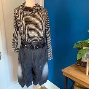 Nicholas K Pantaloncini Donna Drop Crotch K K Knickerbockers Tg S Grigio Cerniera Cotone LEGGI - Foto 1 di 10