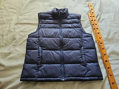 IZOD Vest Mens Large L Blue Puffer Vest Full Zip Winter Mock Neck Logo Nylon Top - Image 1 of 4
